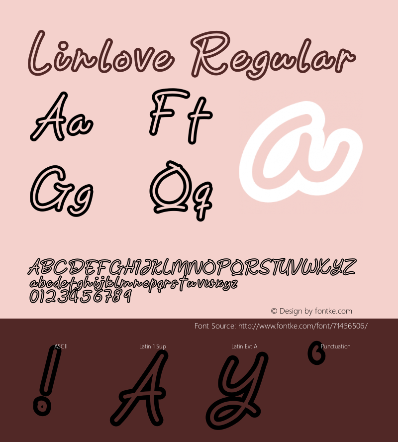 Linlove Version 1.001;Fontself Maker 3.5.1图片样张