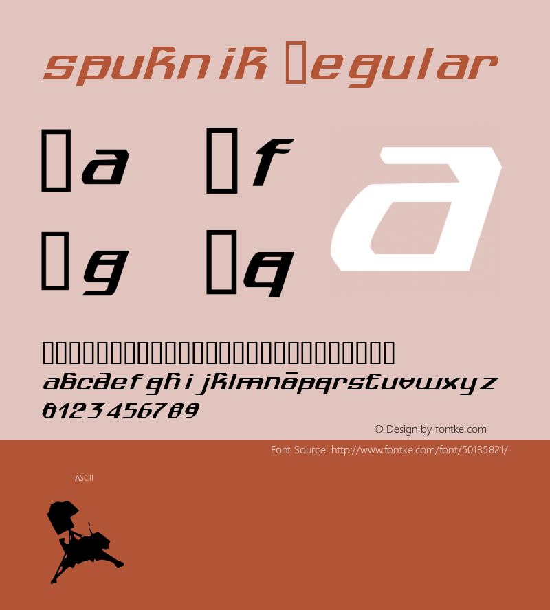 spuknik spuknik techno font图片样张