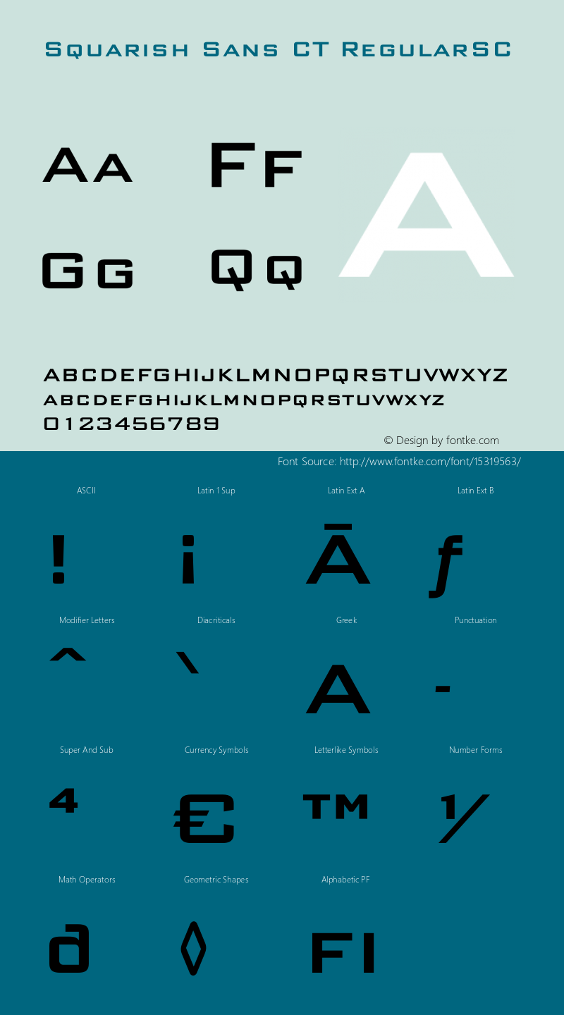 Squarish Sans CT RegularSC Version 0.9图片样张