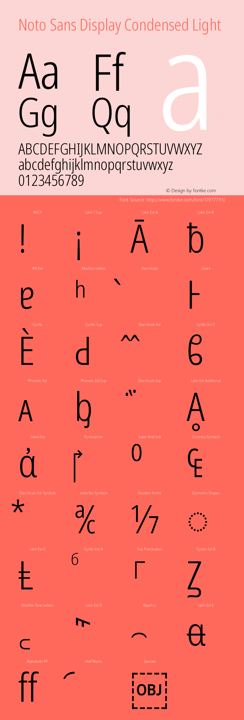 Noto Sans Display Condensed Light Version 2.003图片样张