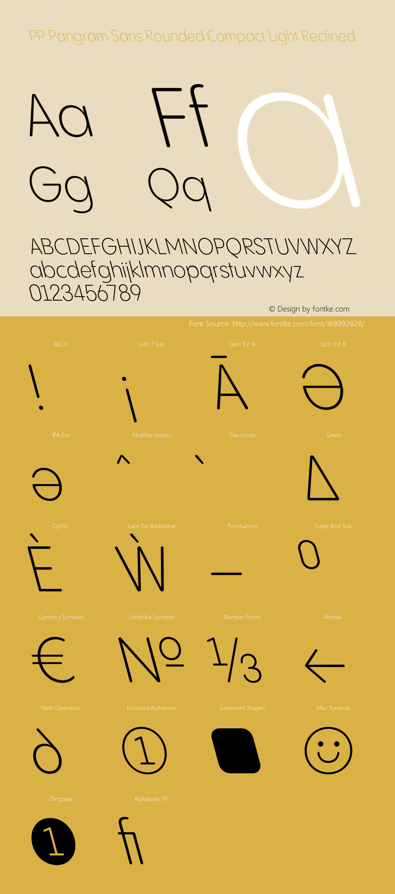 PP Pangram Sans Rounded Compact Light Reclined Version 1.100 | FøM fixed图片样张