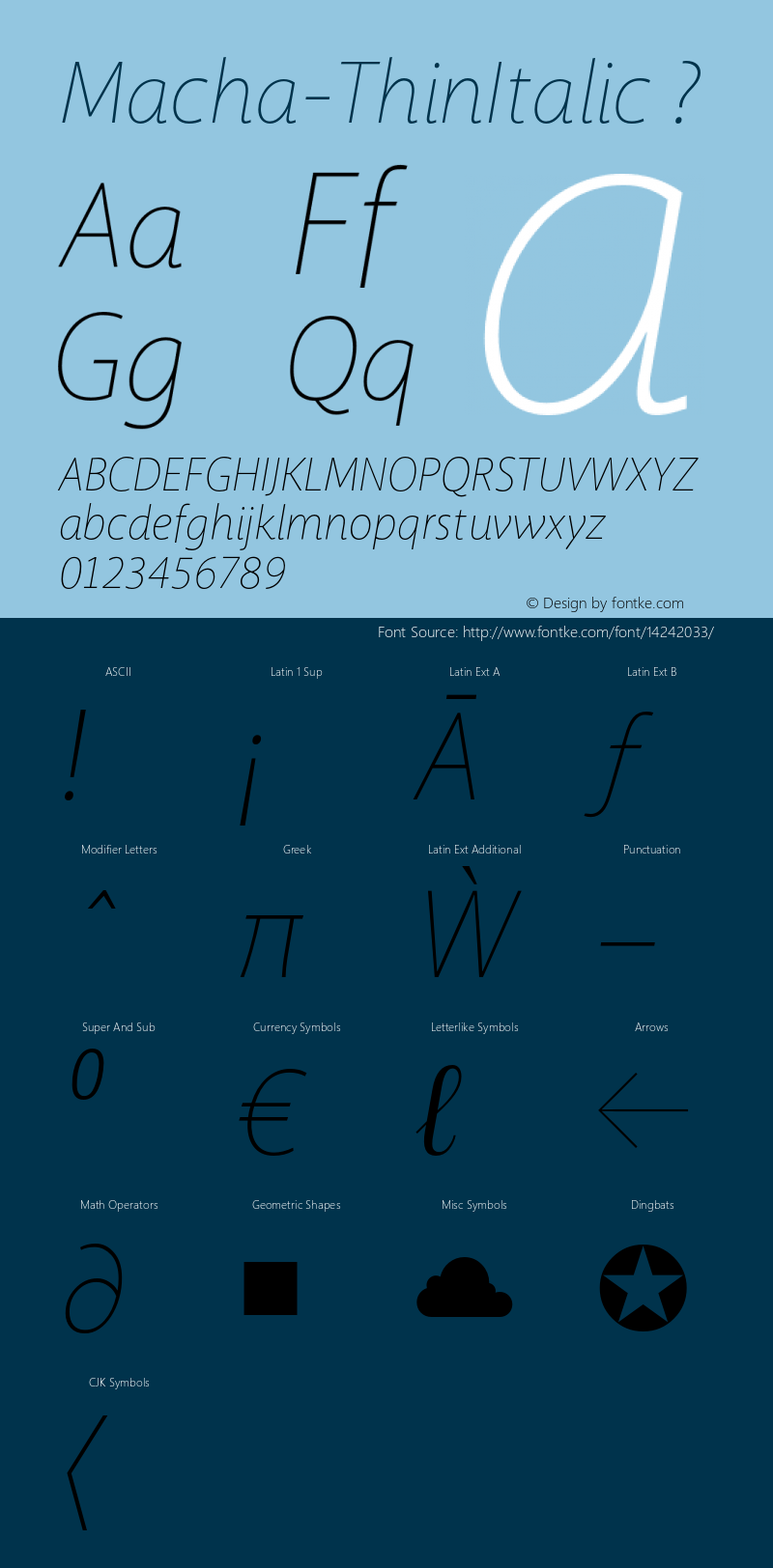 Macha-ThinItalic ? Version 2.000;com.myfonts.positype.macha.thin-italic.wfkit2.3TL5图片样张