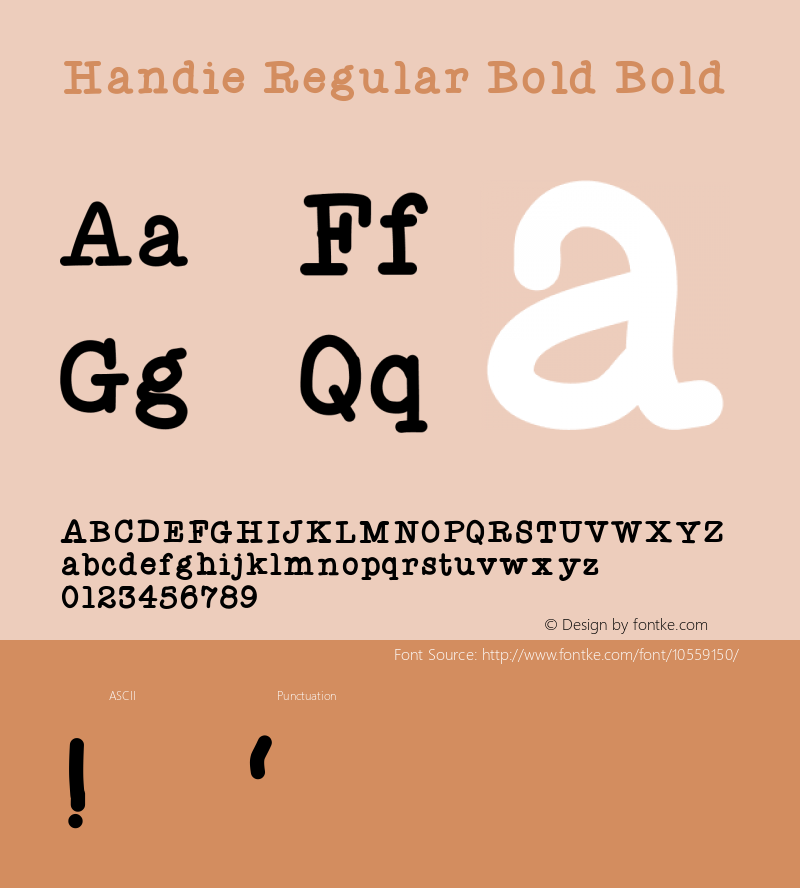 Handie Regular Bold Bold Version 001.000图片样张