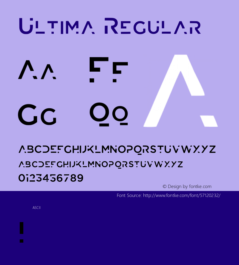 Ultima Regular Version 001.001图片样张