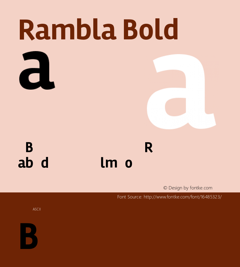 Rambla Bold Version 1.001图片样张