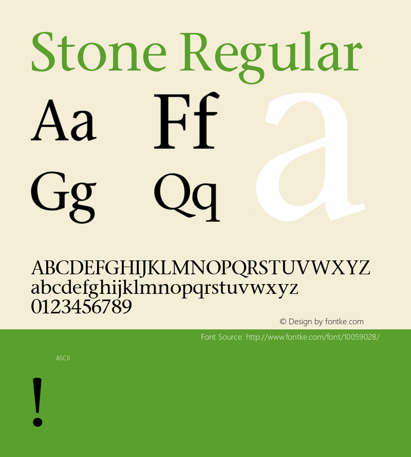 Stone Regular Unknown图片样张