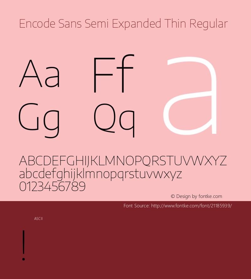 EncodeSansSemiExpandedThin Version 1.0图片样张