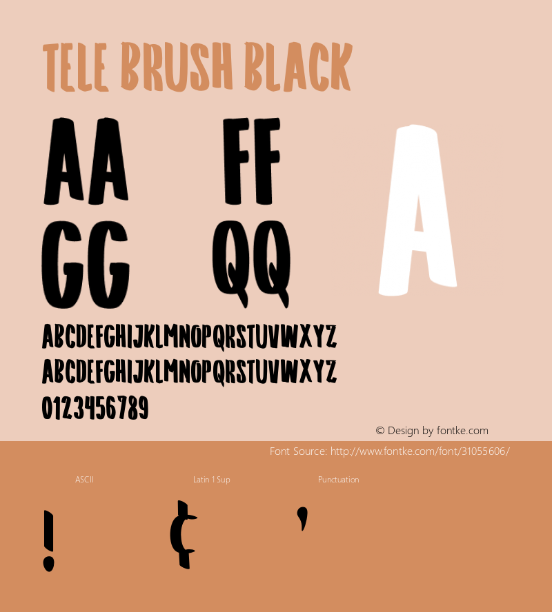 Tele Brush Black Version 1.002;Fontself Maker 3.1.1图片样张