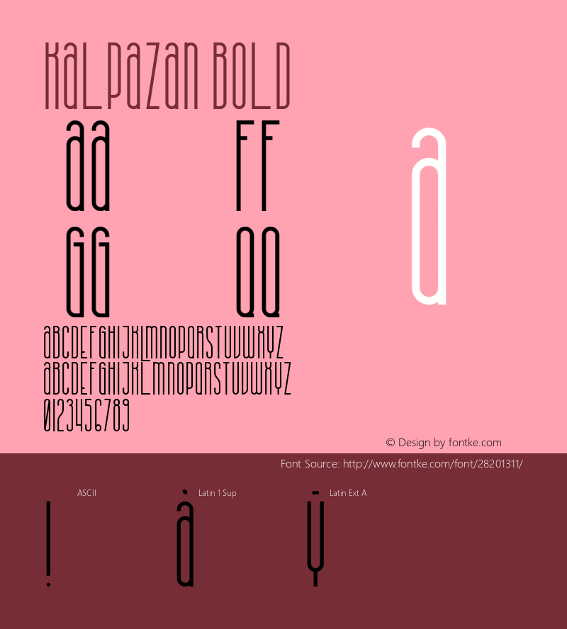 Kalpazan Bold Version 1.002;Fontself Maker 2.1.2;YWFTv17图片样张