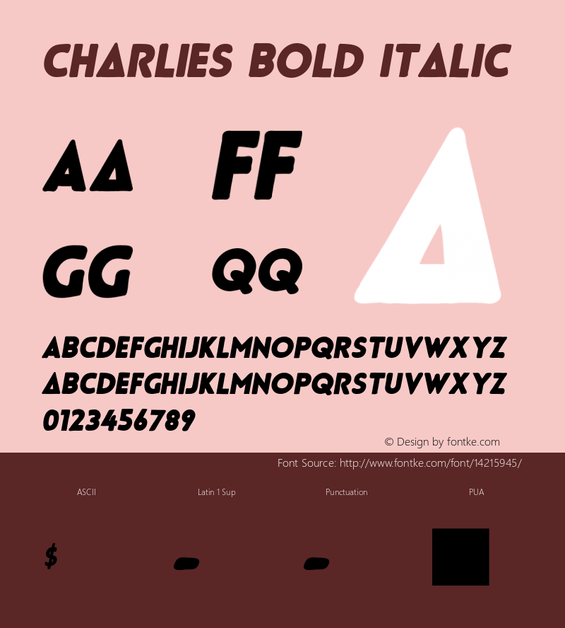 Charlies Bold Italic Version 1.001;PS 001.001;hotconv 1.0.70;makeotf.lib2.5.58329图片样张