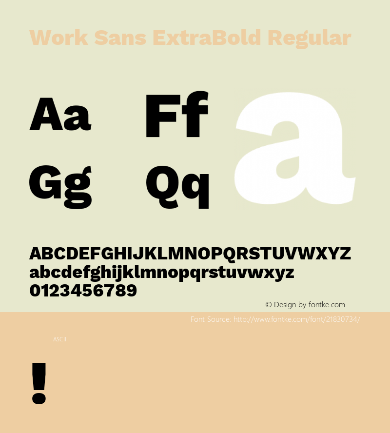 Work Sans ExtraBold Regular 图片样张