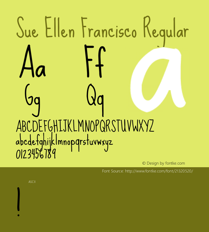 Sue Ellen Francisco Regular 图片样张