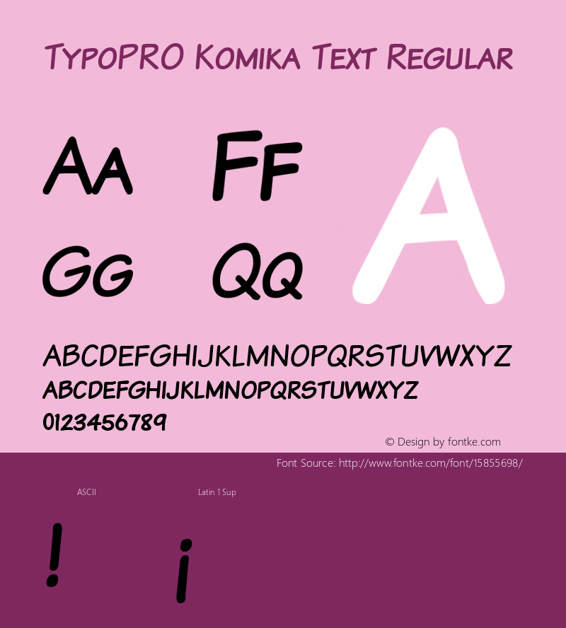 TypoPRO Komika Text Regular 2.0图片样张