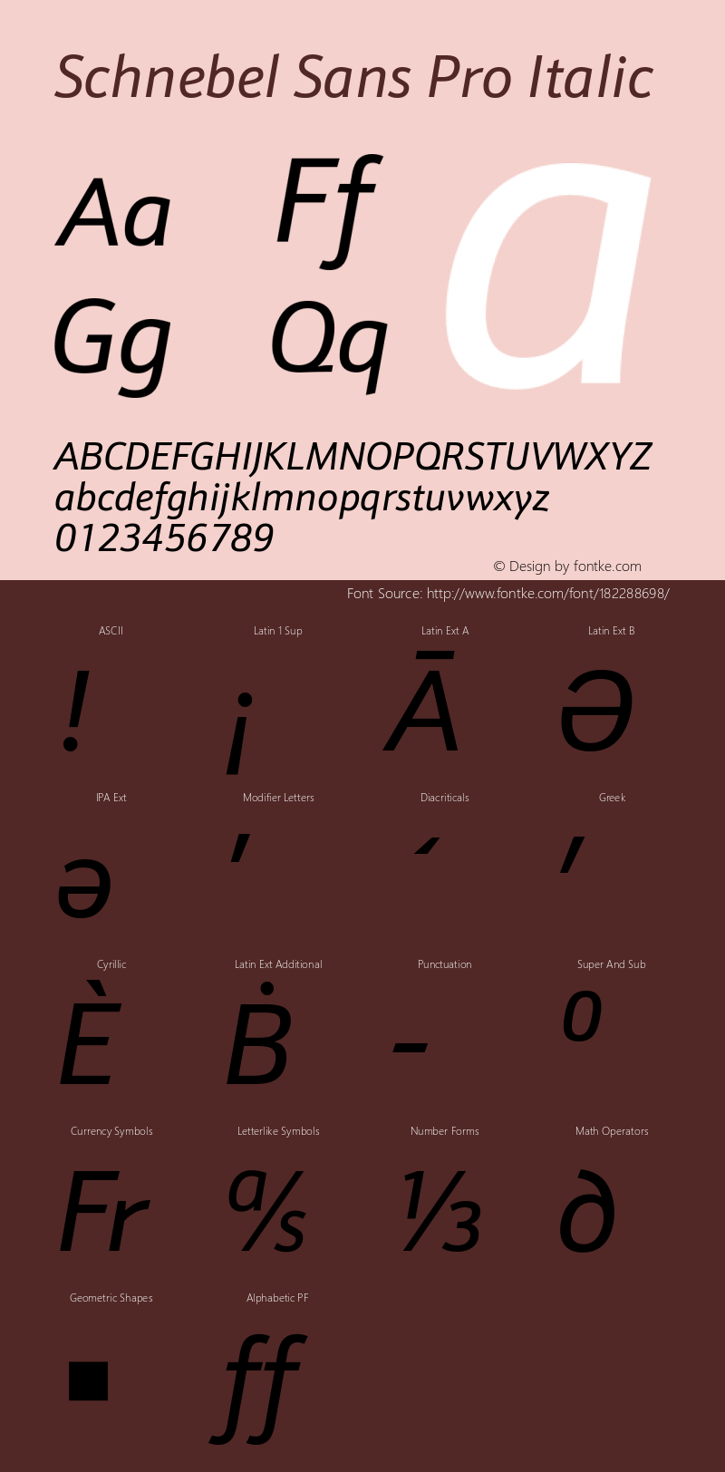 Schnebel Sans Pro Italic Version 1.00图片样张