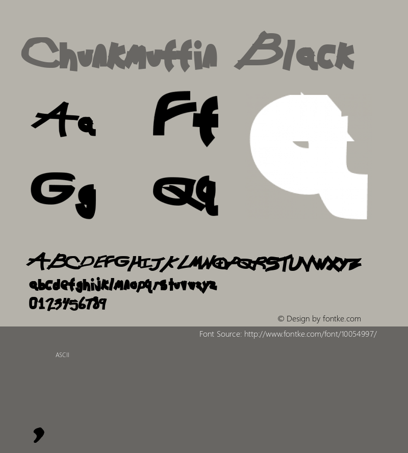 Chunkmuffin Black 2.0 of this keen little font图片样张