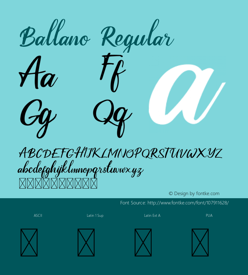 BallanoRegular Version 1.022;Fontself Maker 3.5.2图片样张