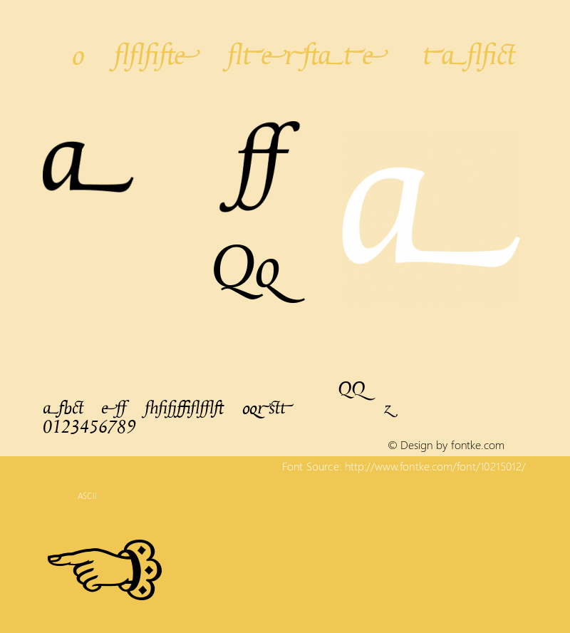 ApollineAlternate Italic Version 1.00图片样张
