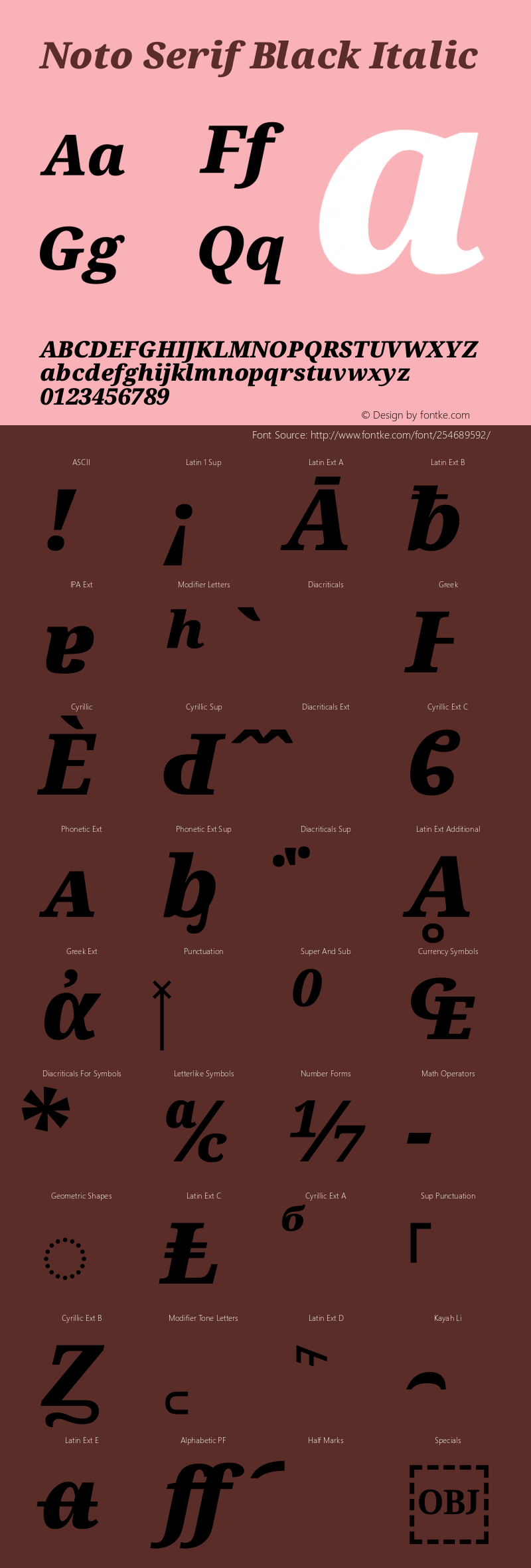 Noto Serif Black Italic Version 2.013图片样张