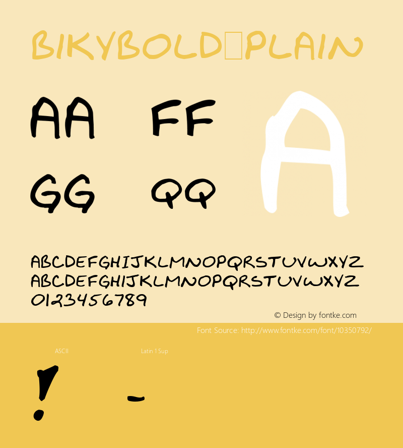 BikyBold Plain Unknown图片样张