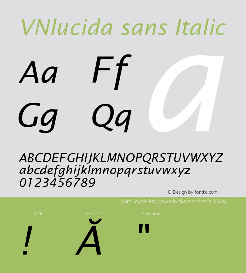 VNlucida sans Italic 1.0 Fri Jul 14 13:28:44 1995图片样张