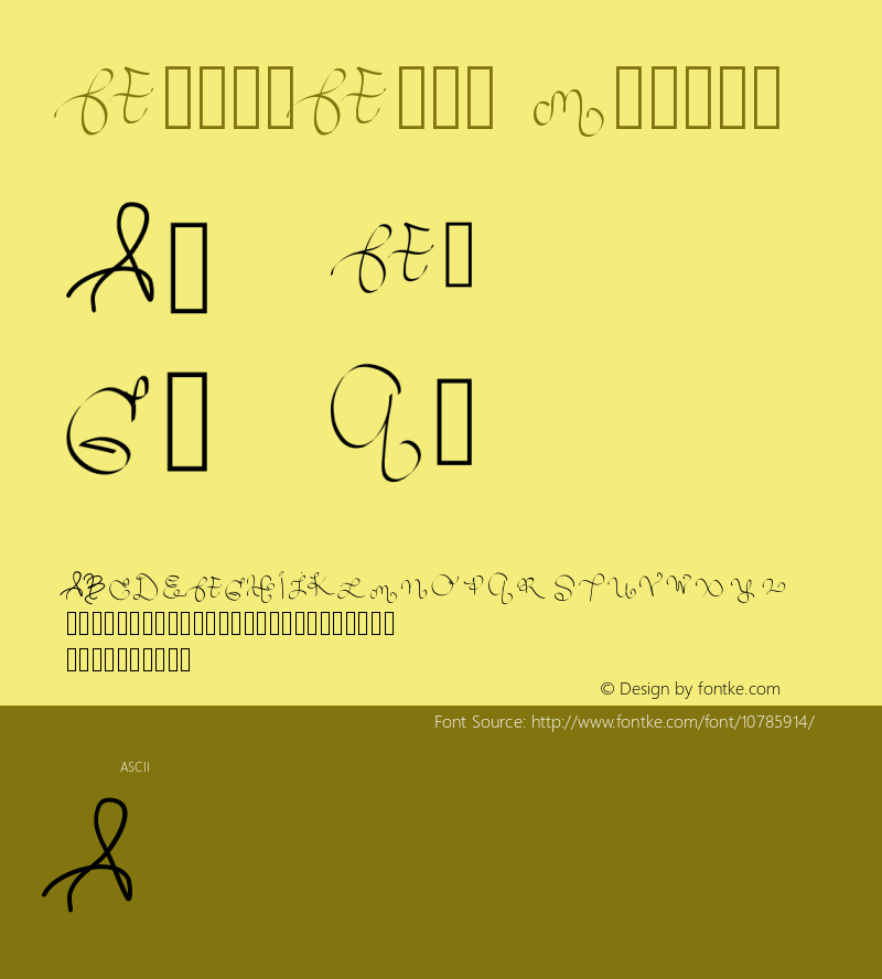 FirstFont Medium Version 001.000图片样张