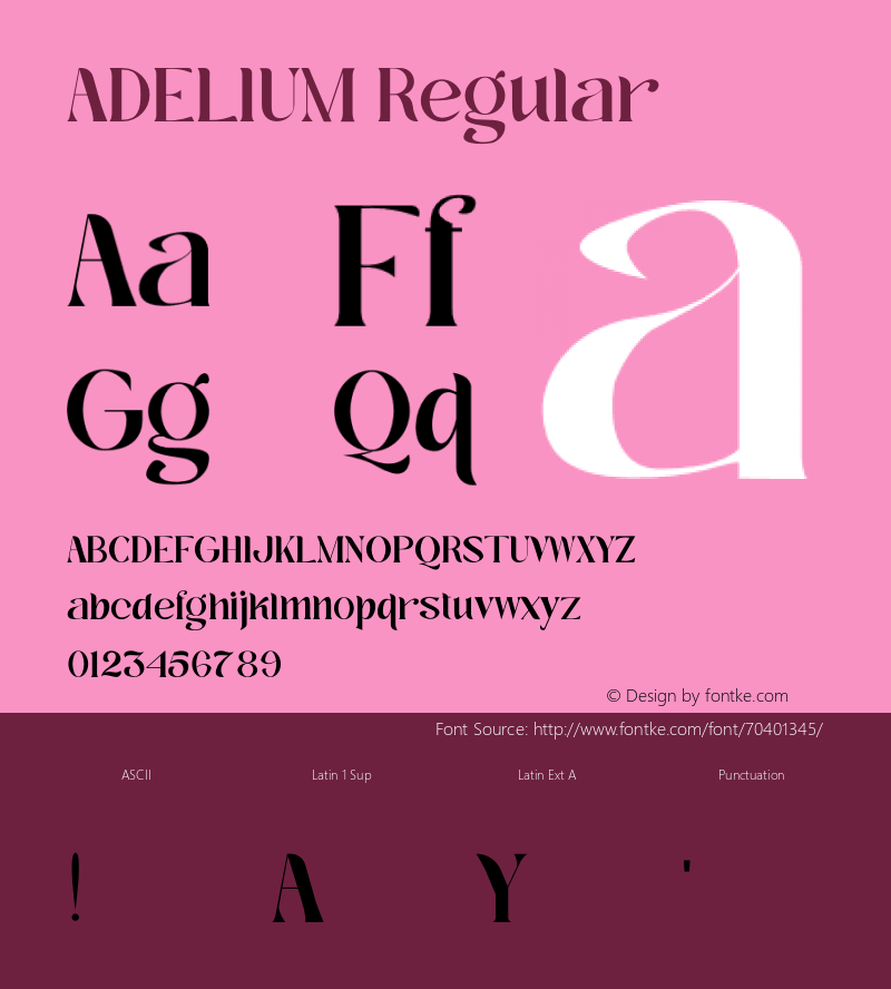 ADELIUM Version 1.002;Fontself Maker 3.5.1图片样张