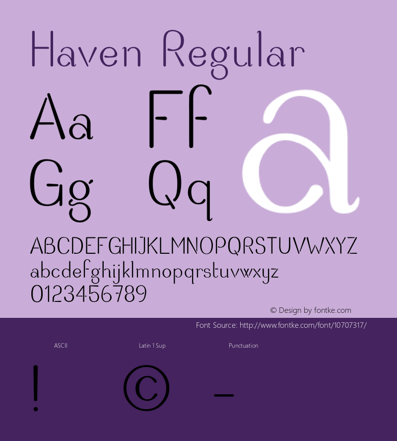 Haven Regular Version 001.000图片样张