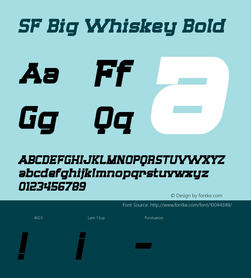 SF Big Whiskey Bold 1.0图片样张