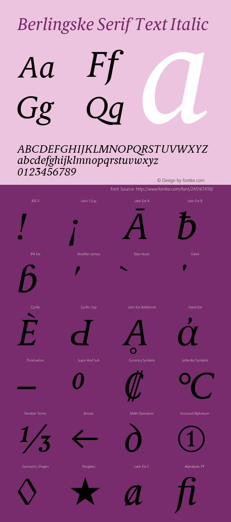 Berlingske Serif Text Regular Italic Version 2.000; ttfautohint (v1.4)图片样张