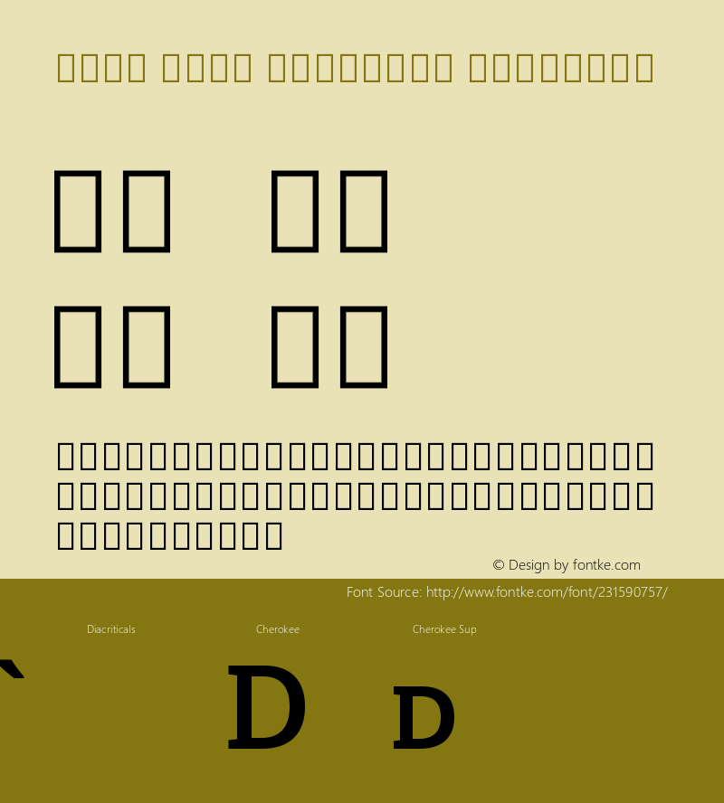 Noto Sans Cherokee SemiBold Version 2.000图片样张