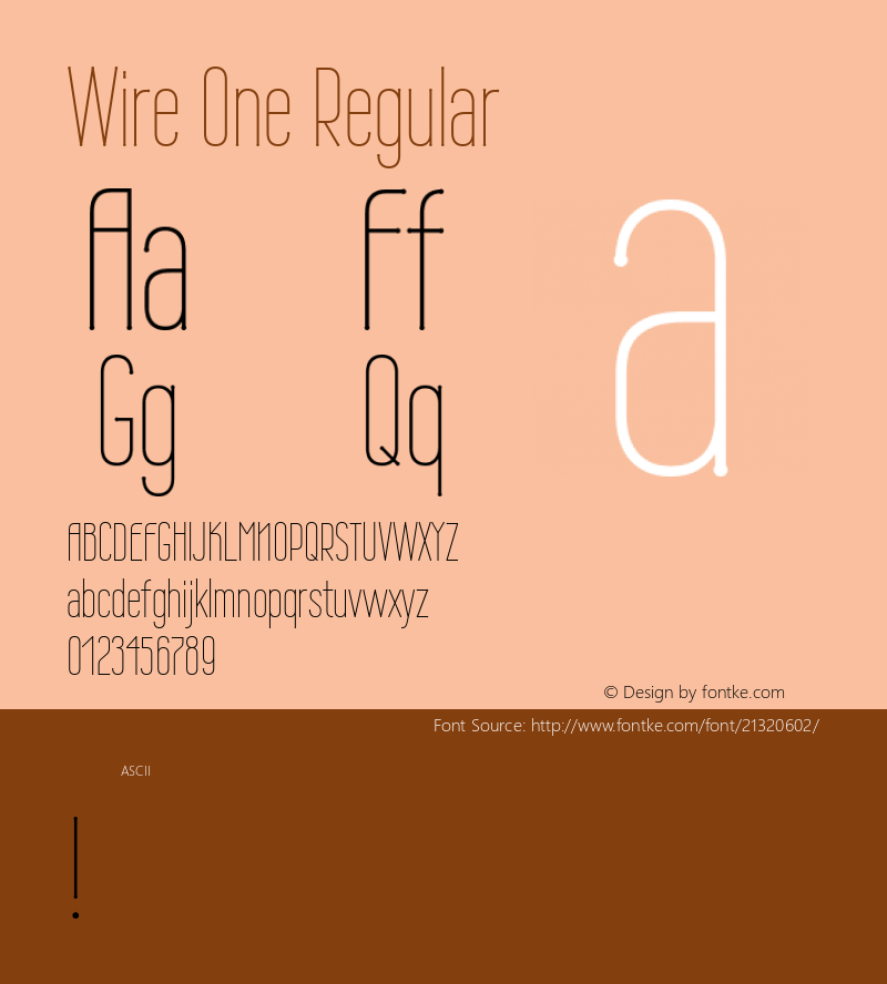 Wire One Regular 图片样张