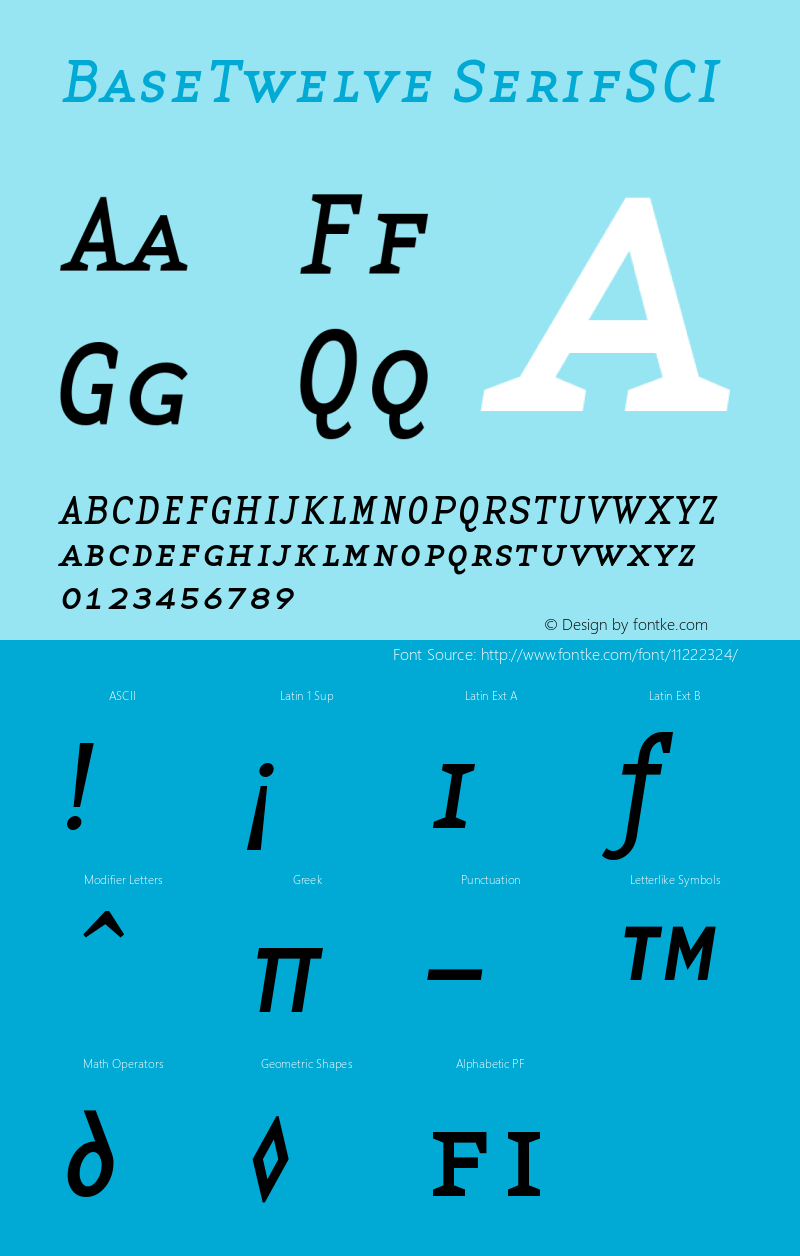 BaseTwelve SerifSCI Version 001.000图片样张