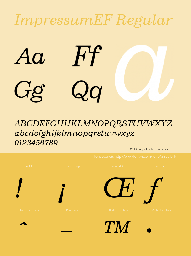 ImpressumEF Regular 001.000图片样张