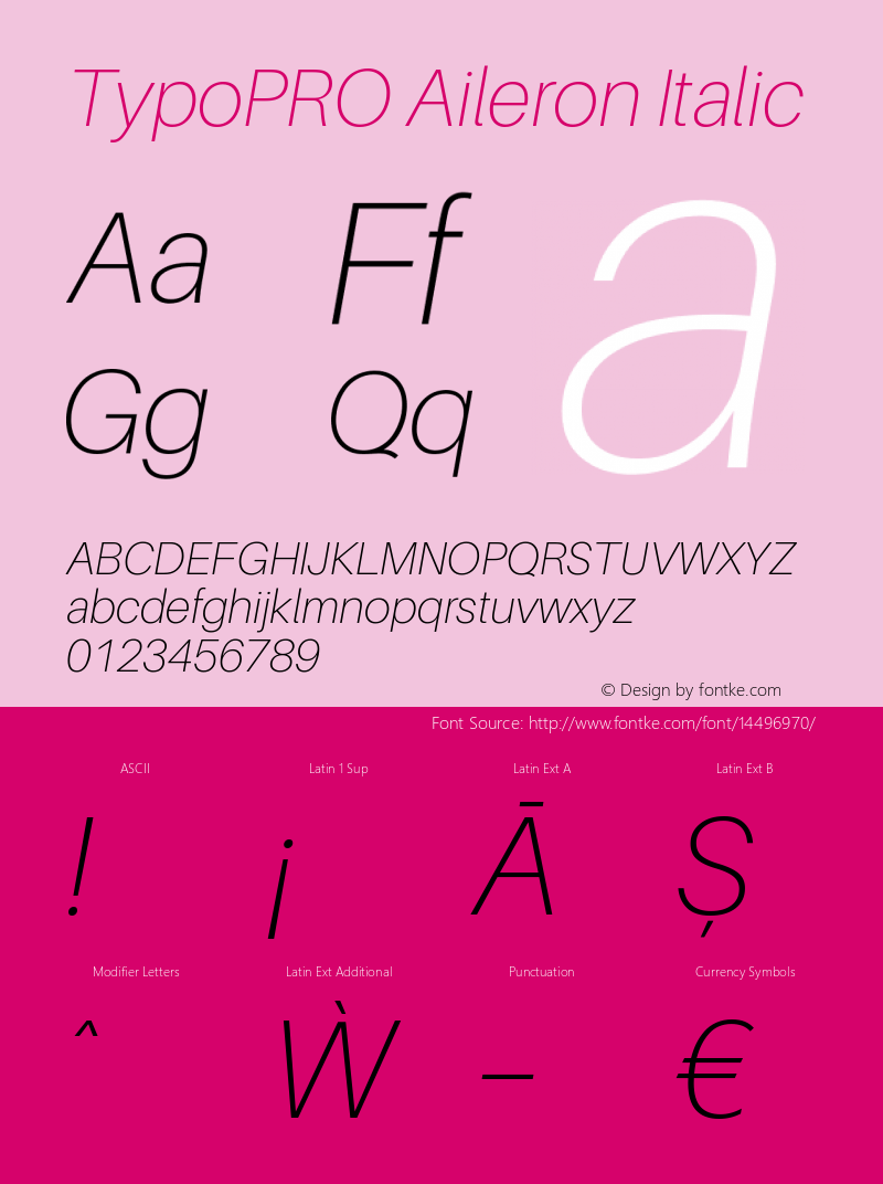 TypoPRO Aileron Italic Version 1.000;PS 001.000;hotconv 1.0.70;makeotf.lib2.5.58329图片样张