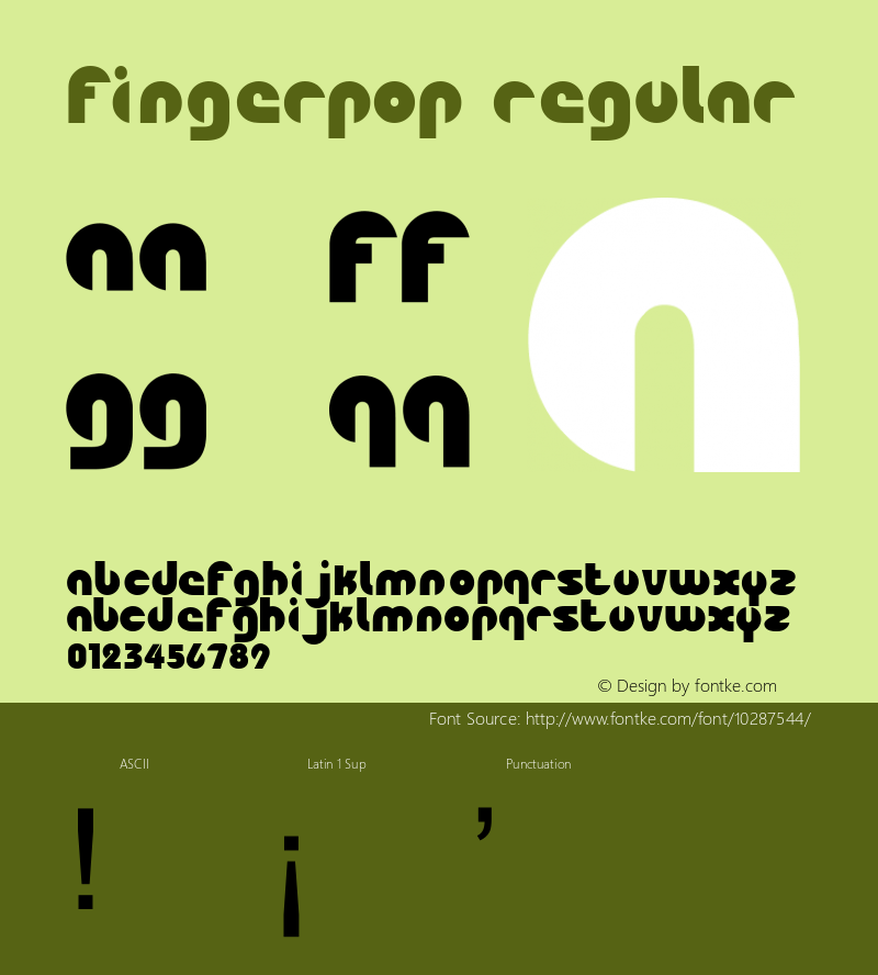 Fingerpop Regular 1999; 1.0,图片样张