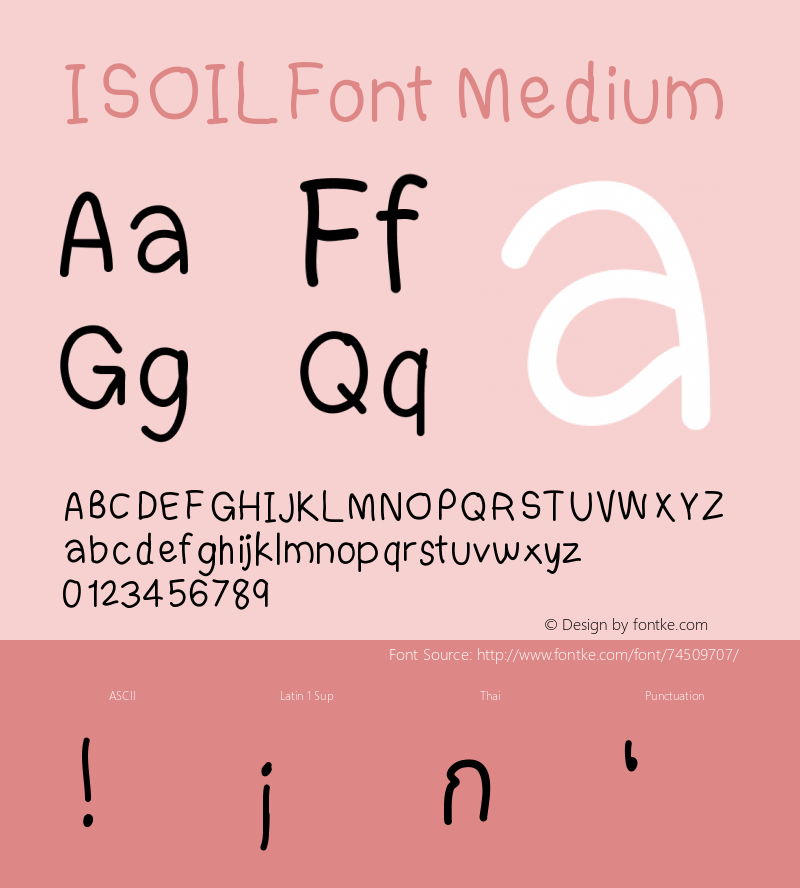 ISOILFont Version 001.000图片样张