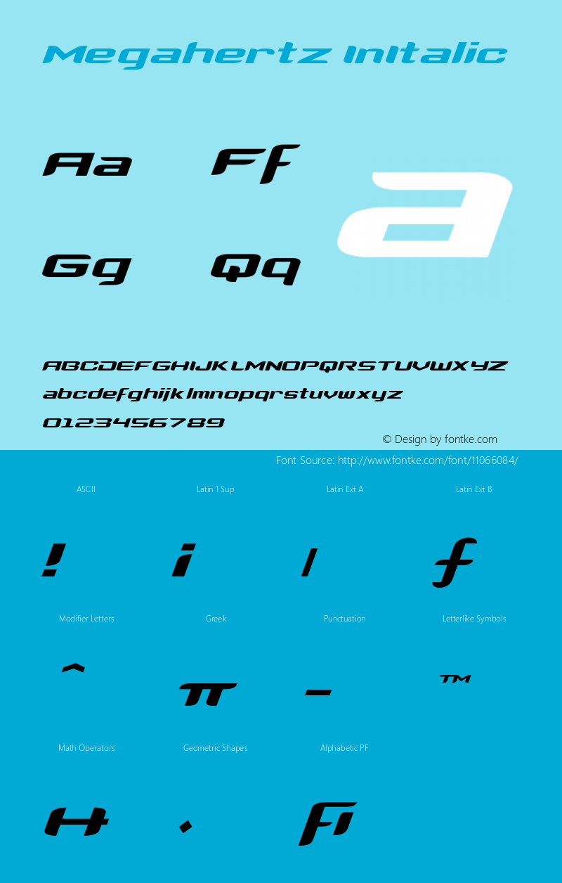 Megahertz InItalic Version 001.000图片样张