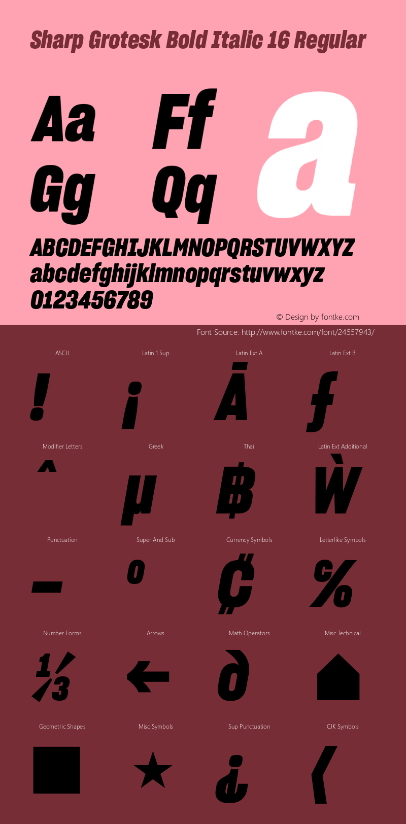 Sharp Grotesk Bold Italic 16 Regular Version 1.001;PS 1.000;hotconv 16.6.51;makeotf.lib2.5.65220图片样张