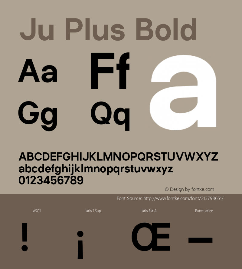 Ju Plus Bold Version 1.002;Fontself Maker 3.1.1图片样张