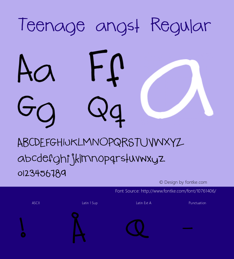 Teenage angst Regular 2图片样张