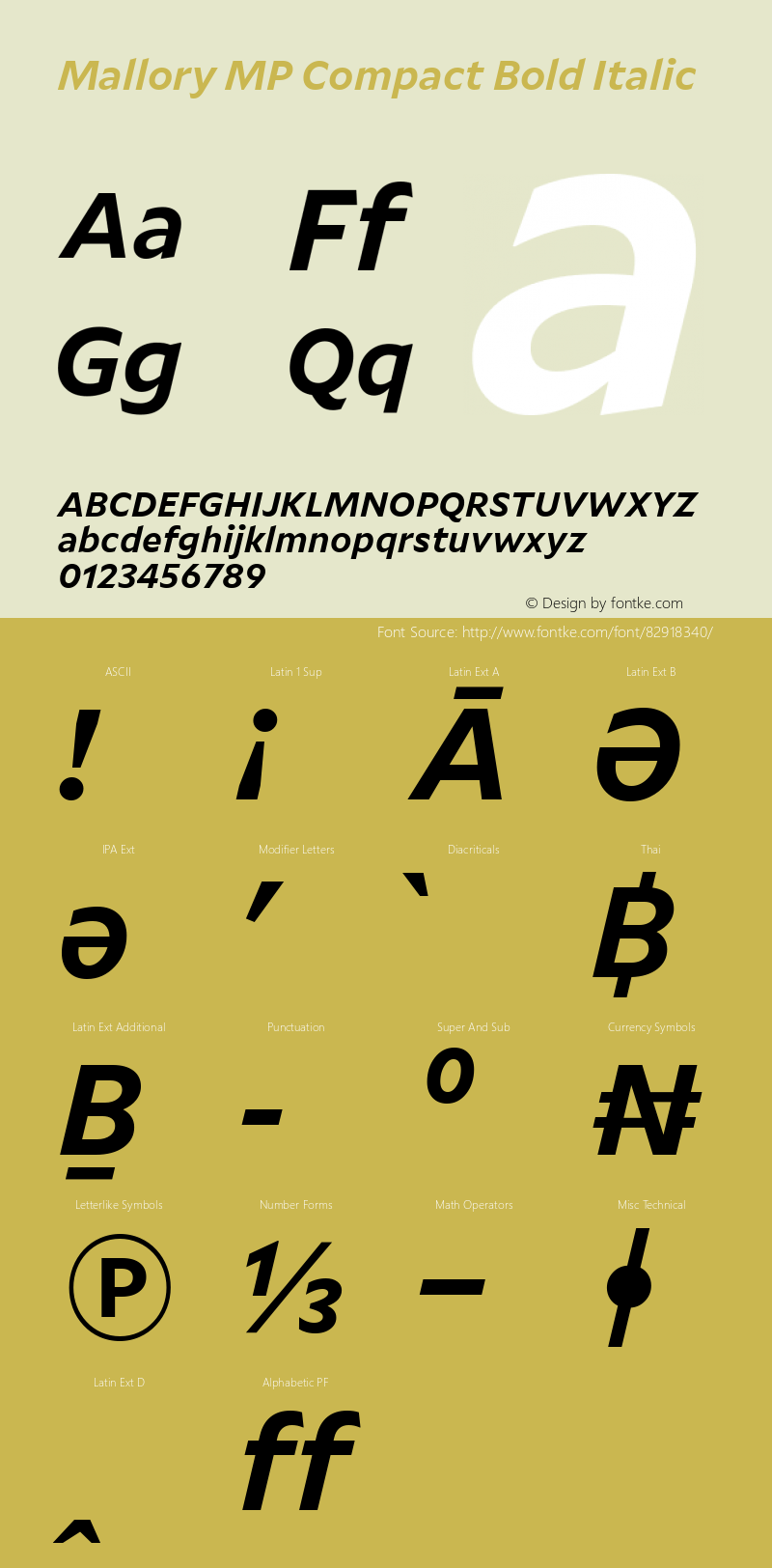 Mallory MP Cmpct Bold Italic Version 2.000;PS 0.000;hotconv 16.6.51;makeotf.lib2.5.65220图片样张