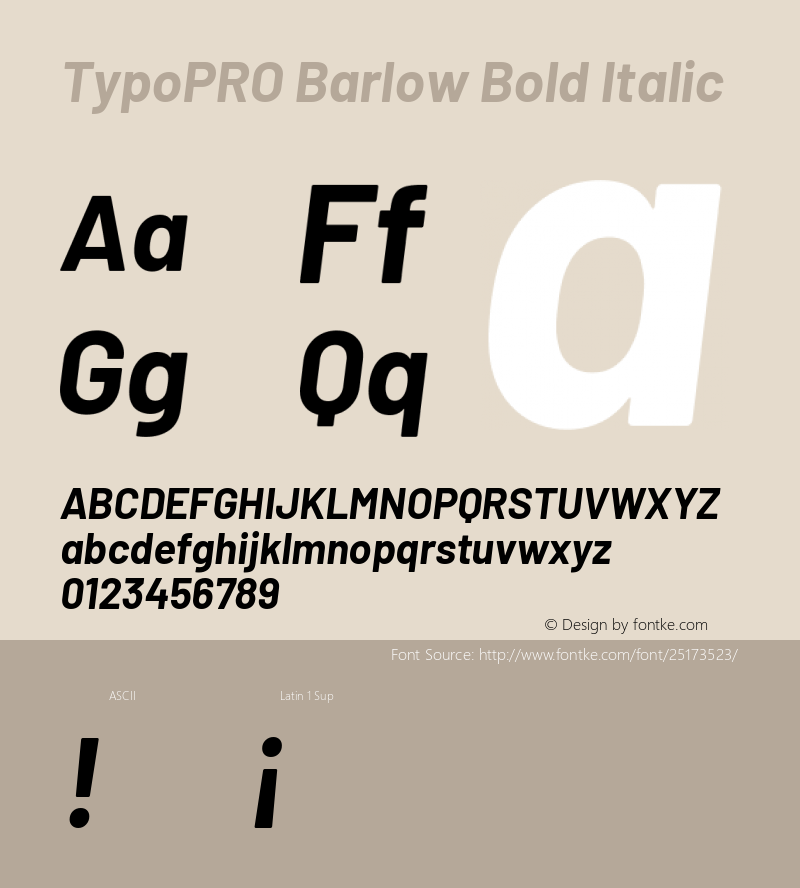 TypoPRO Barlow Bold Italic Version 1.301图片样张