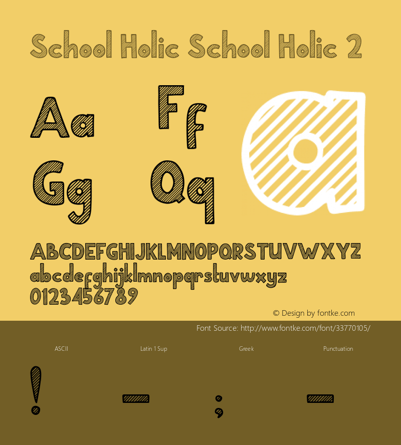 School Holic 2 School Holic 2 Version 1.00;July 13, 2019;FontCreator 11.5.0.2427 64-bit图片样张