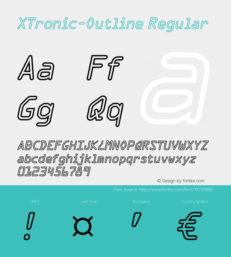 XTronic-Outline Regular None图片样张