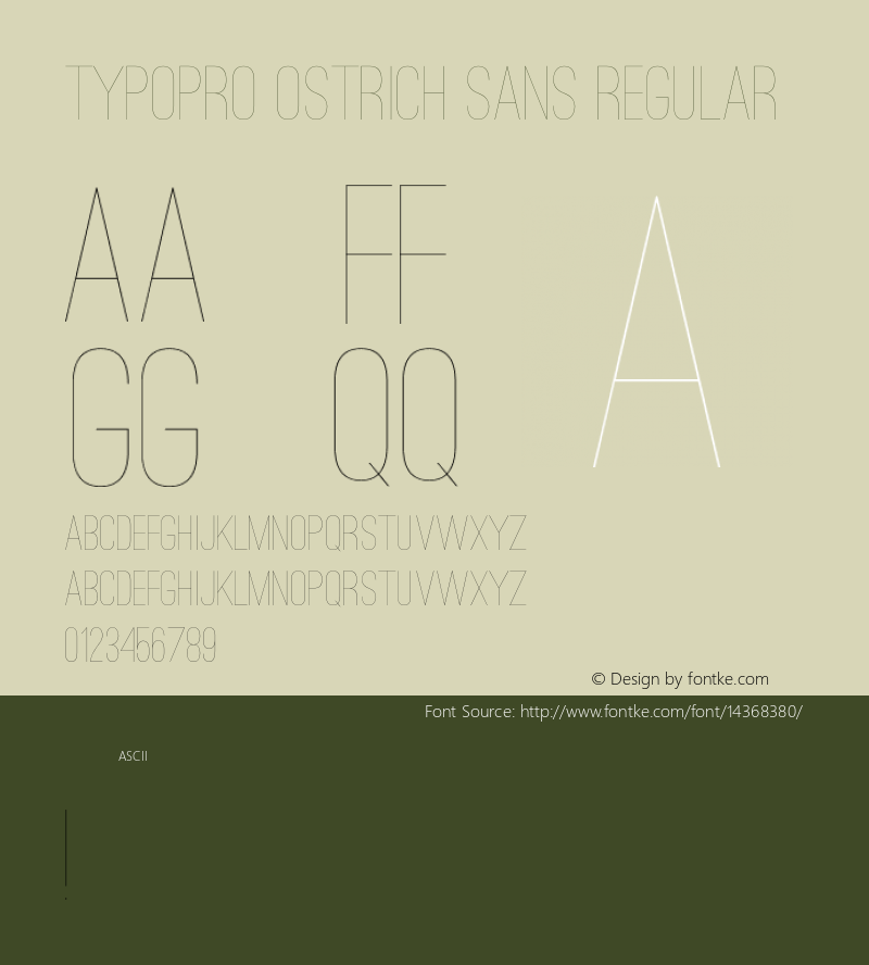 TypoPRO Ostrich Sans Regular Version 1.001;PS 001.001;hotconv 1.0.70;makeotf.lib2.5.58329图片样张