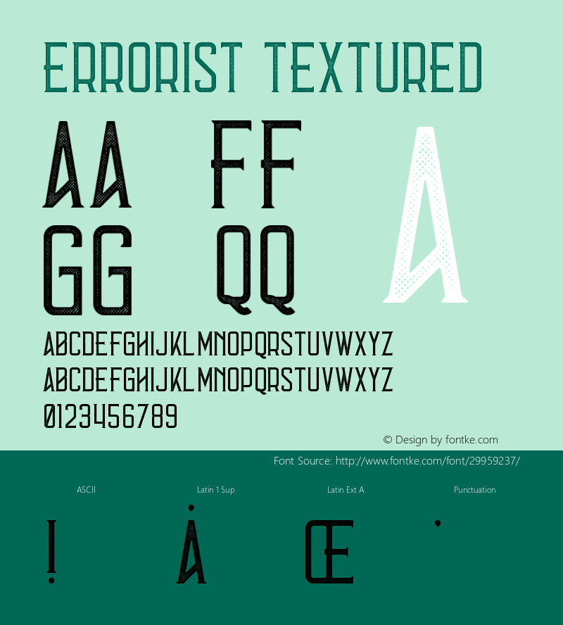 Errorist Textured Version 1.002;Fontself Maker 3.0.0-3图片样张