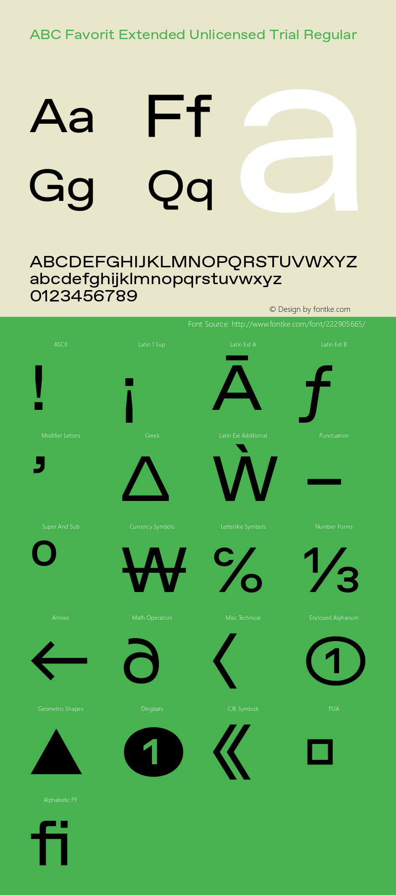 ABC Favorit Extended Unlicensed Trial Regular Version 1.200;Unlicensed Trial图片样张