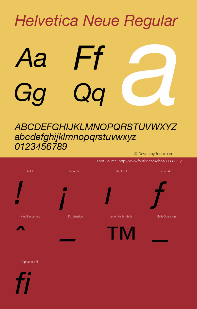 Helvetica Neue Regular 001.101图片样张