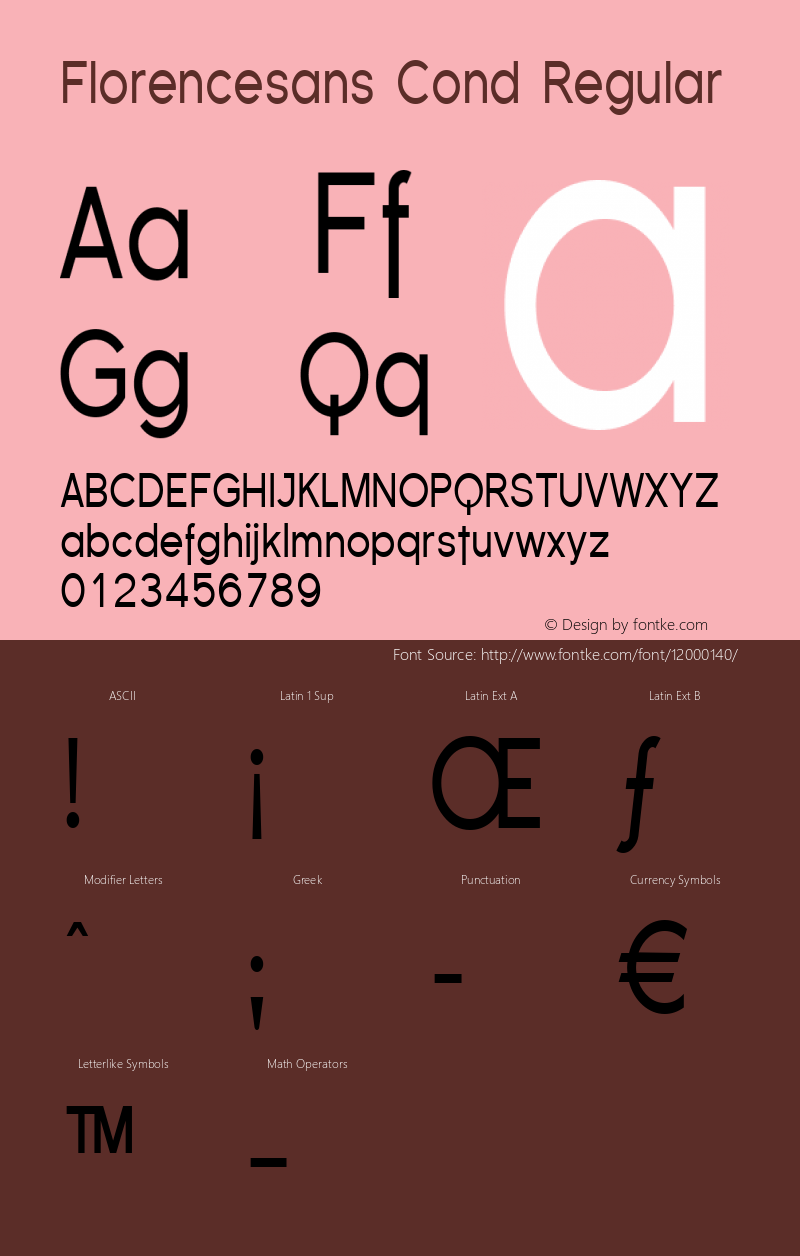 Florencesans Cond Regular 1.0图片样张