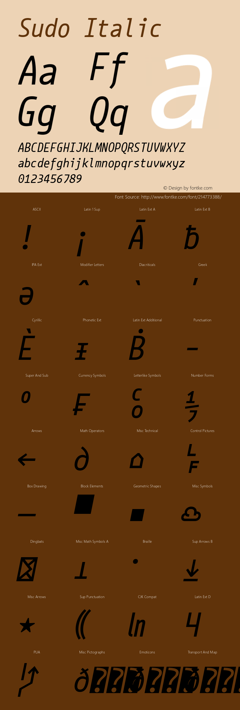 Sudo Italic Version 0.061图片样张